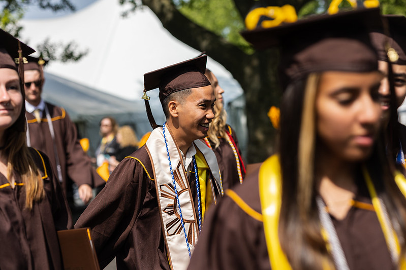students at graduation